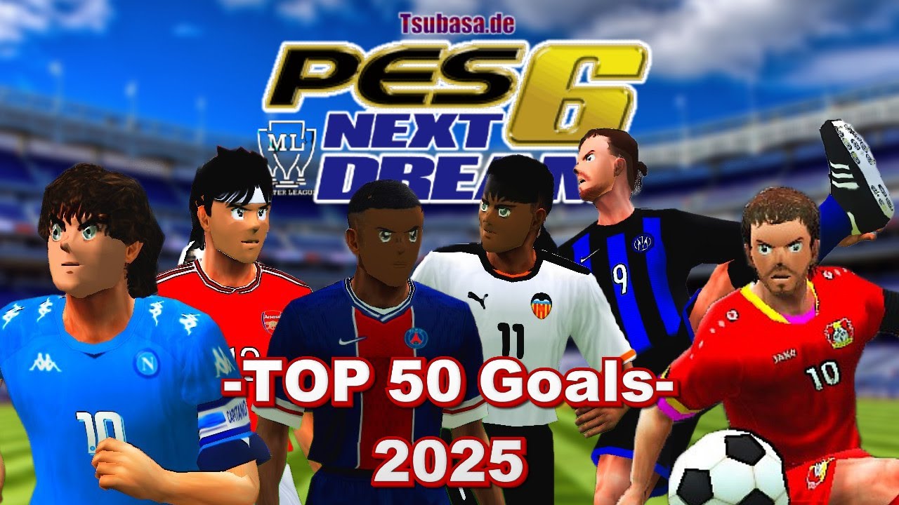 Top 50 Goals 2025 ⚽🎮 (PES6 Captain Tsubasa NEXT DREAM Patch)