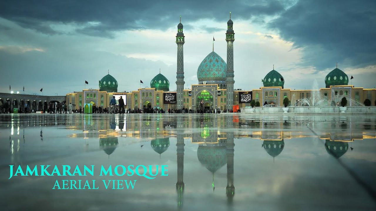 jamkaran mosque aerial view iran