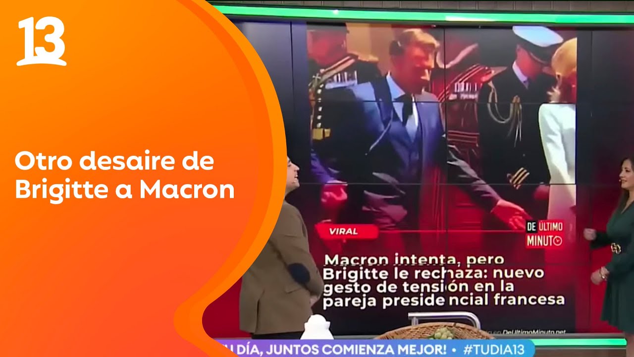 Nuevo desaire a Macron: Brigitte rechaza su mano cuando caminaban junto a los reyes de Inglaterra