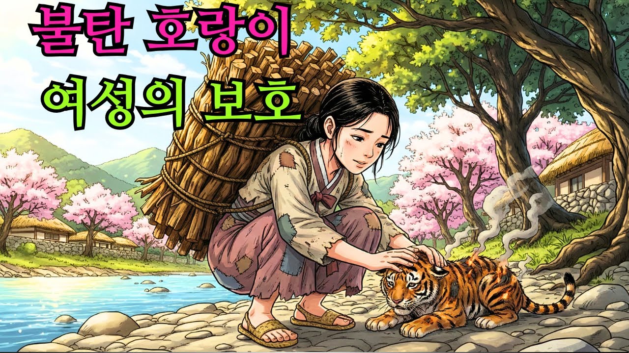 아기 호랑이 털이 오락거리로 불태워졌다 – 불쌍한 여성이 그 호랑이를 집으로 데려와 돌본다|민담 |전설 |설화 |옛날이야기 |오디오북
