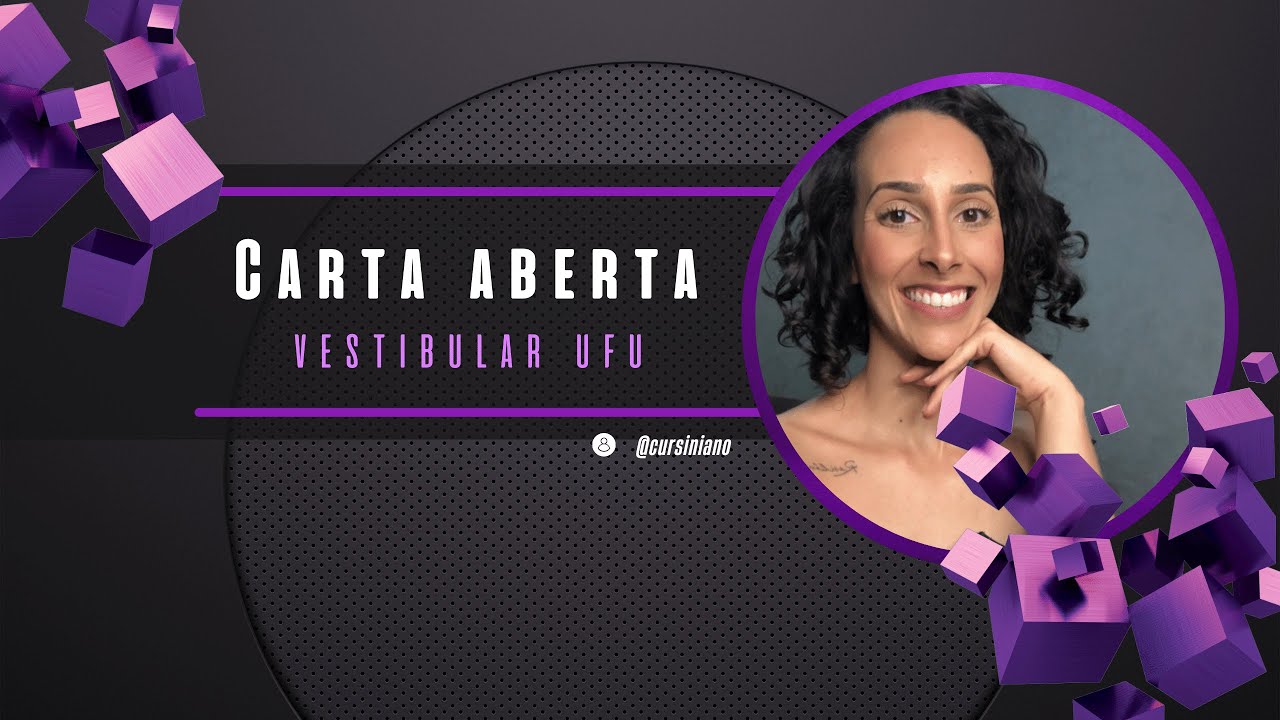 Como fazer carta aberta - prova da UFU