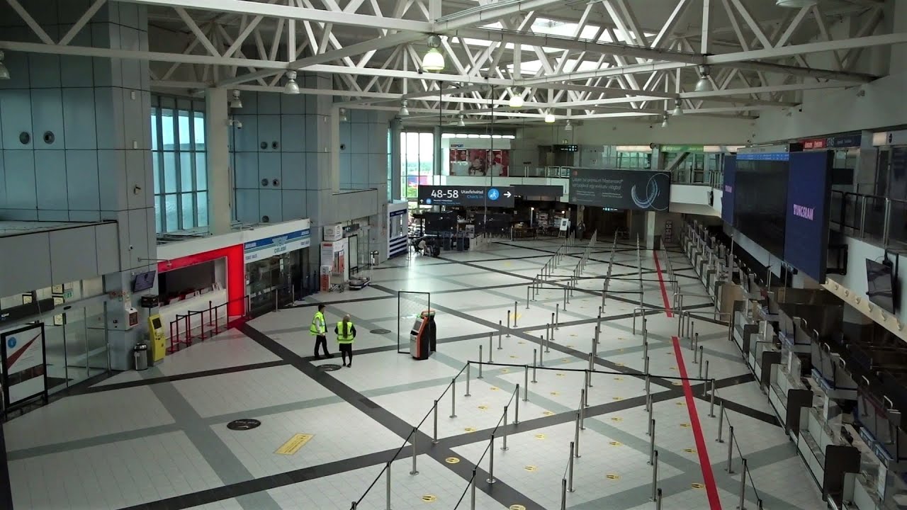 The Empty Terminal 2B at Budapest Liszt Ferenc International Airport
