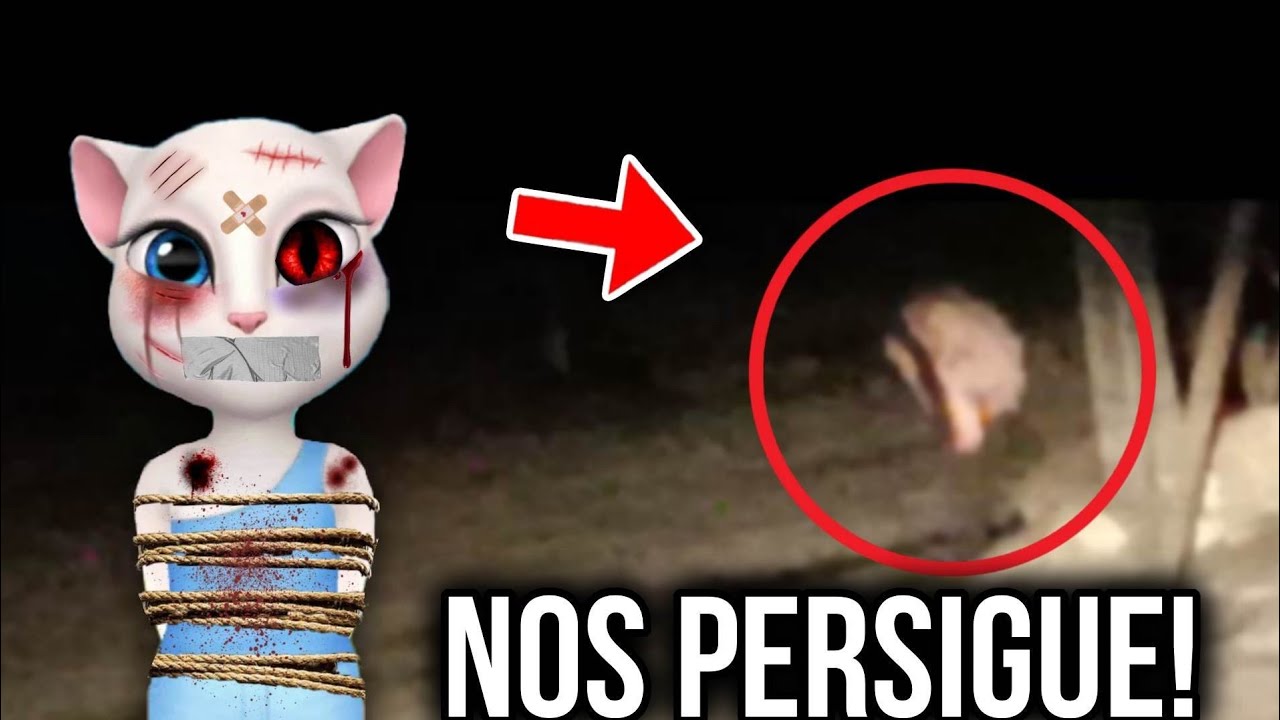 PASAMOS UNA NOCHE EN LA CASA DE *TALKING ANGELA*😱 NOS PERSIGUEN UNAS PERSONAS CON MÁSCARA DE MARRANO