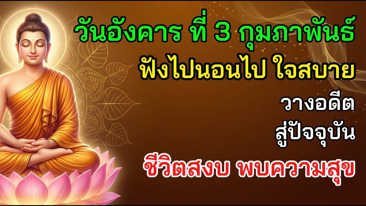 🌸 วันอังคาร ที่ 3 กุมภาพันธ์ ฟังไปนอนไป ใจสบาย วางอดีต สู่ปัจจุบัน