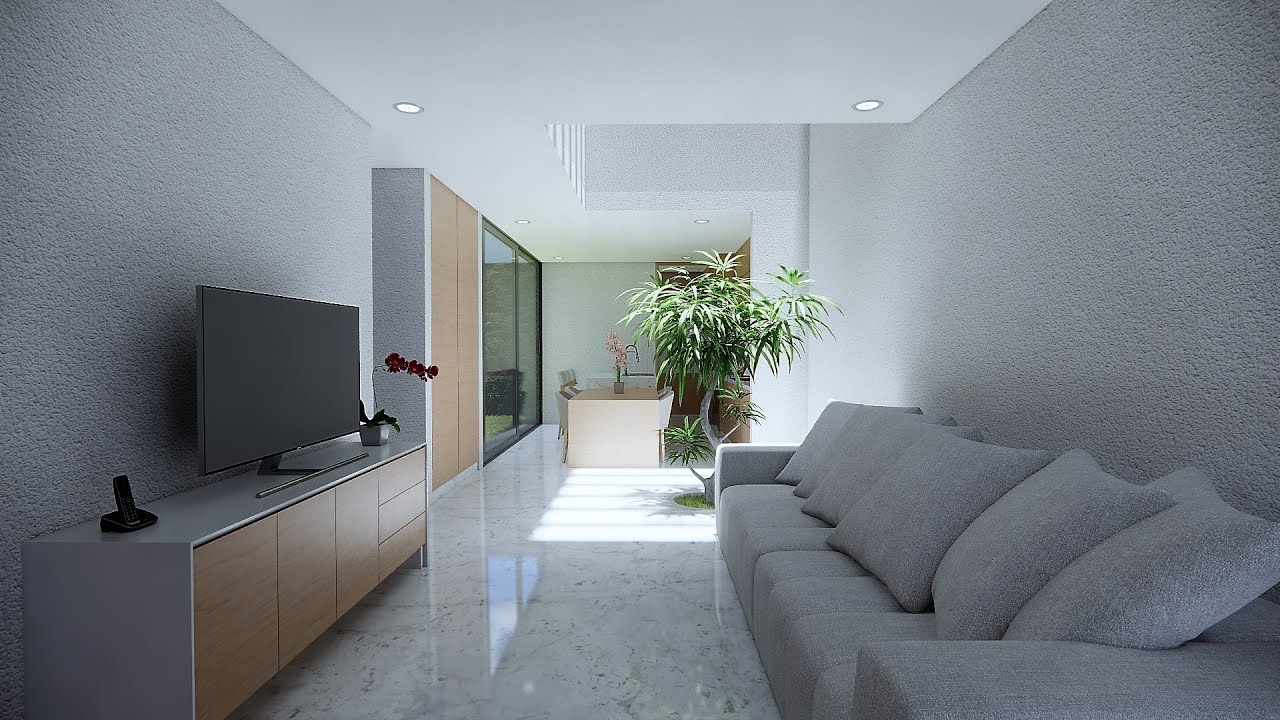 CASA PEQUEÑA MODERNA MINIMALISTA ECONOMICA CON TERRAZA EN TERRENO DE 6X18m