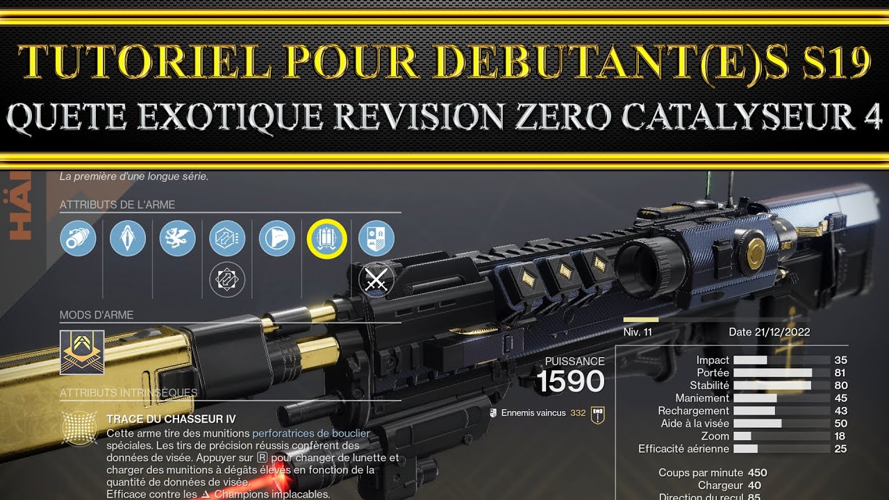 [Destiny 2] [Fr]  Révision zéro : tutoriel complet pour débutant(e)s comment obtenir le cata 4 S19