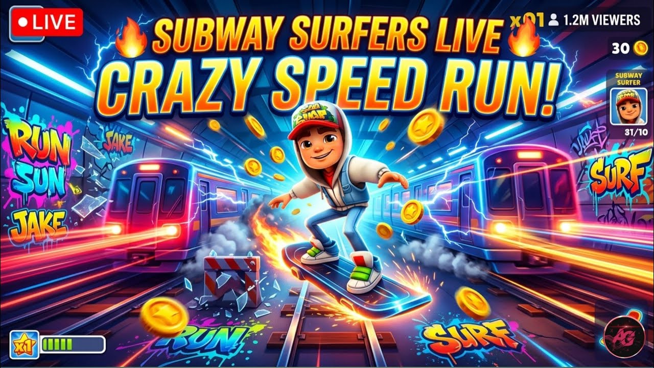 🔴 Subway Surfers Live High Score Run | Non Stop Endless Gameplay 😱🔥