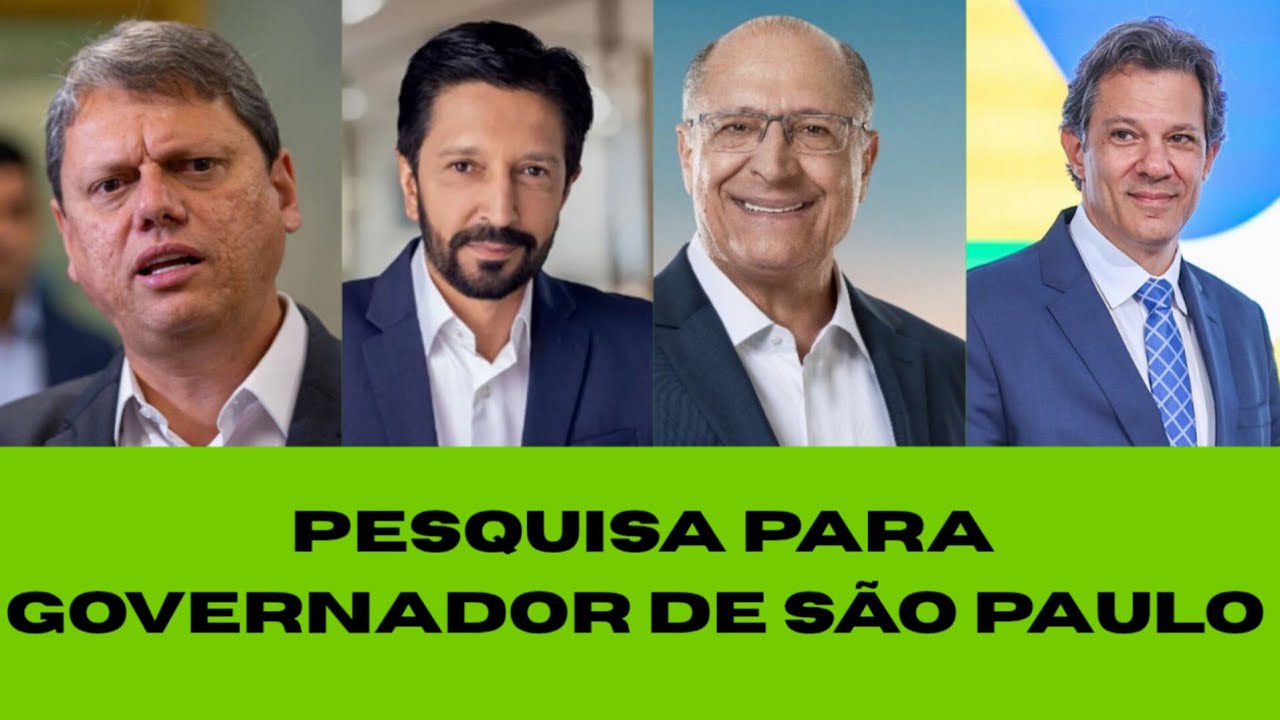 PARANÁ PESQUISAS divulga  PESQUISA PARA GOVERNADOR  DE SÃO PAULO: Confira os números!