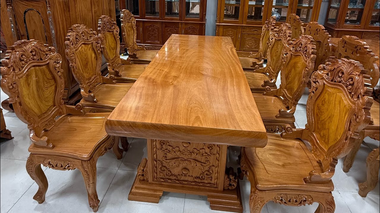 Giao bàn dài nguyên khối gỏ đỏ Bachi về vũng Tàu.AC.Lh 0938 49 59 39 mua SP.
