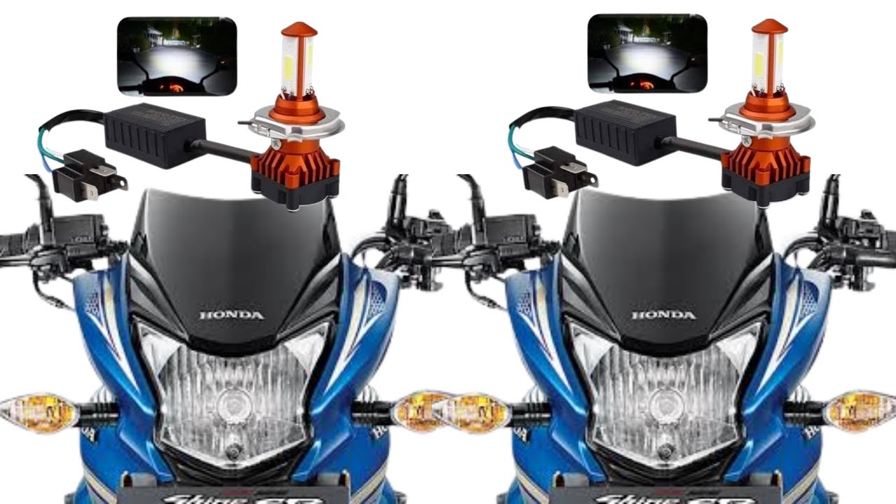 honda shine bike me headlight Led lamp kase fitting kare হোন্ডা সাইন বাইকে হেডলাইট এলইডি ল্যাম ফিটিং