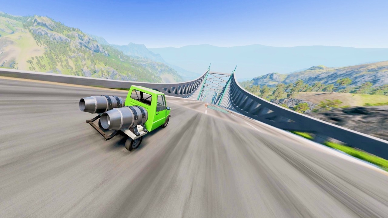 Full Throttle INSANE Long Downhill Mayhem! | BeamNG.drive Epic Crashes & Speed Test #13