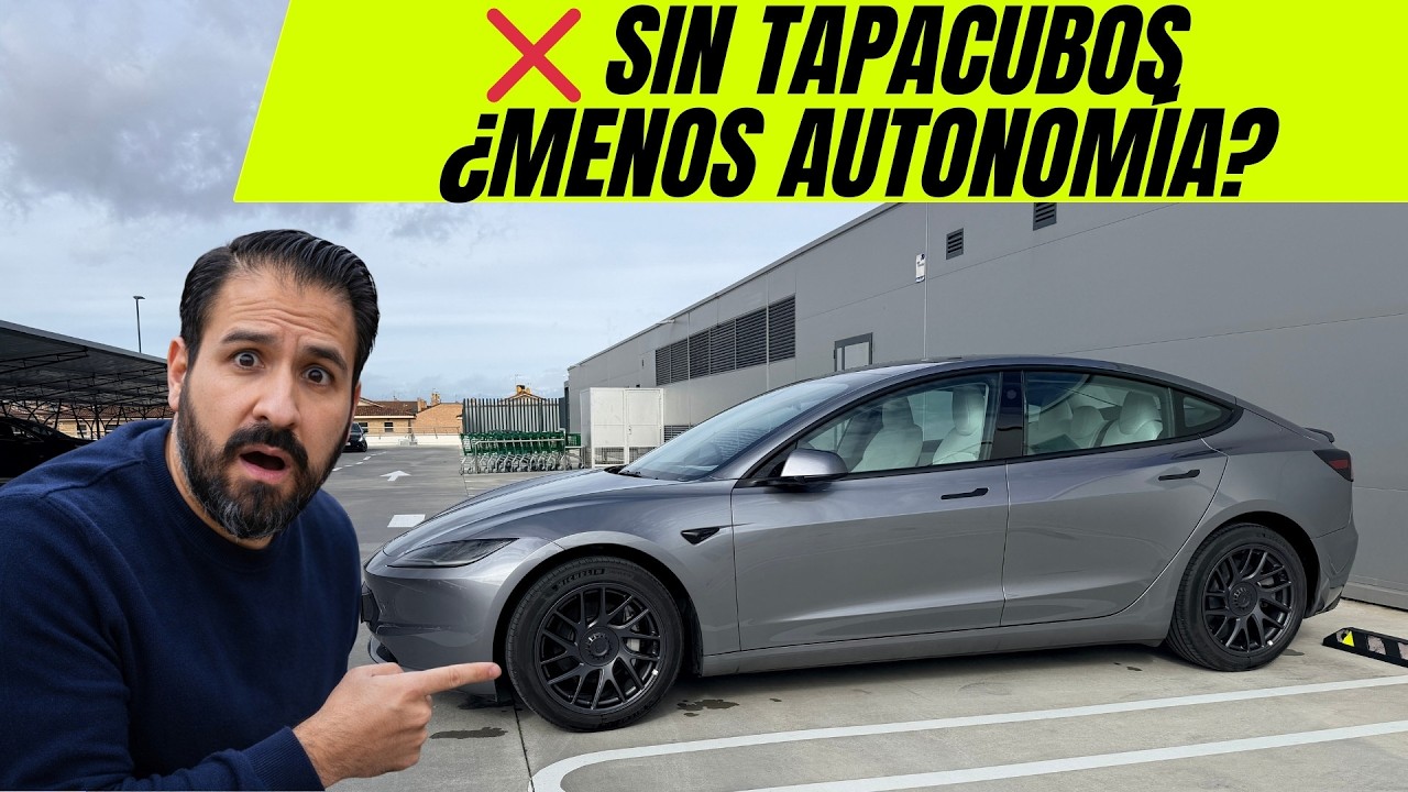 ¿Pierde AUTONOMÍA un Tesla sin tapacubos? 🚗⚡ Cambio de Look + Consumo REAL en Invierno