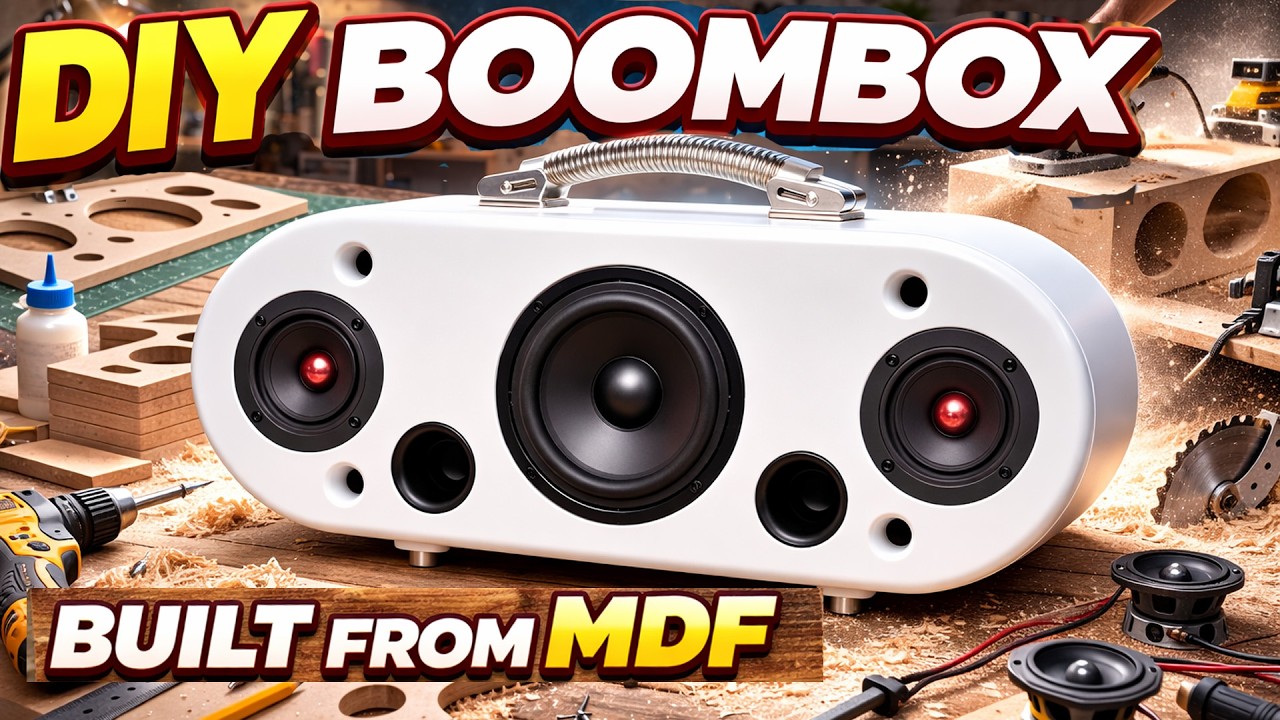 Boombox DIY Build with Bluetooth and WIFI streaming. MASSIVE BASS