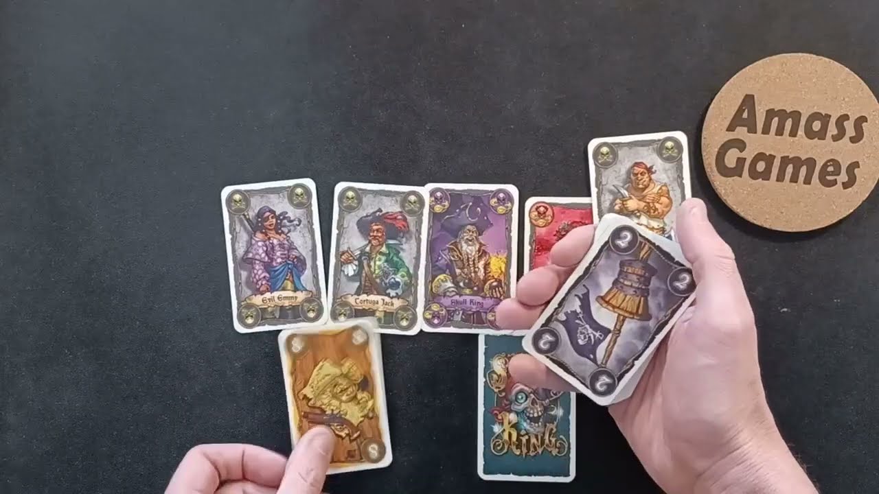 Как играть в карточную игру Skull Wizard: обзор настольной игры, AmassGames, Schmidt trick board,...