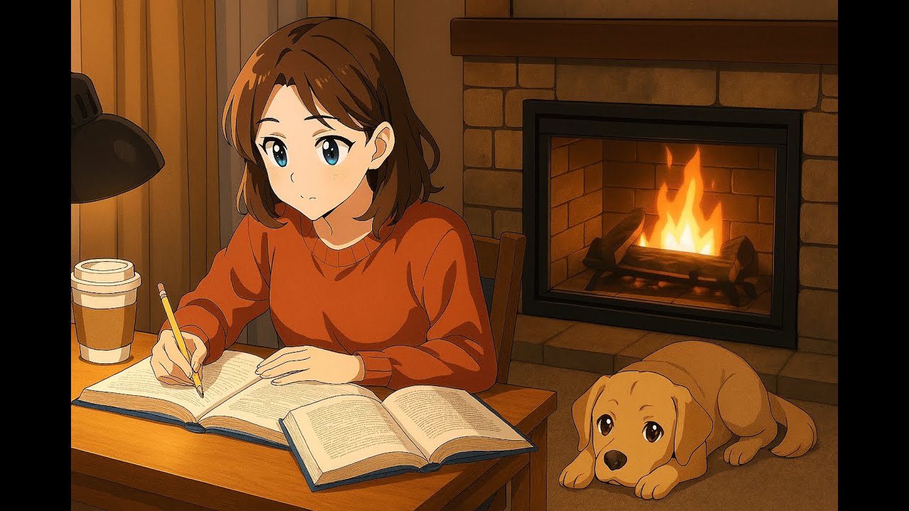 2-Hour Cozy Fireplace Study Session