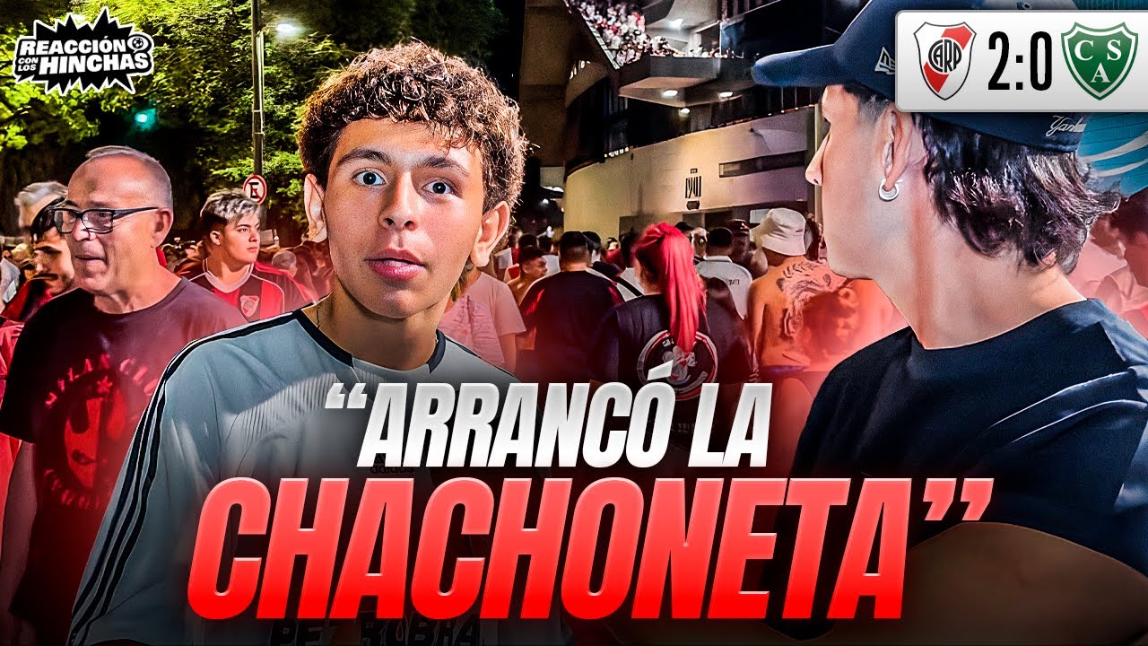 REACCIÓN CON LOS HINCHAS / RIVER 2-0 SARMIENTO 