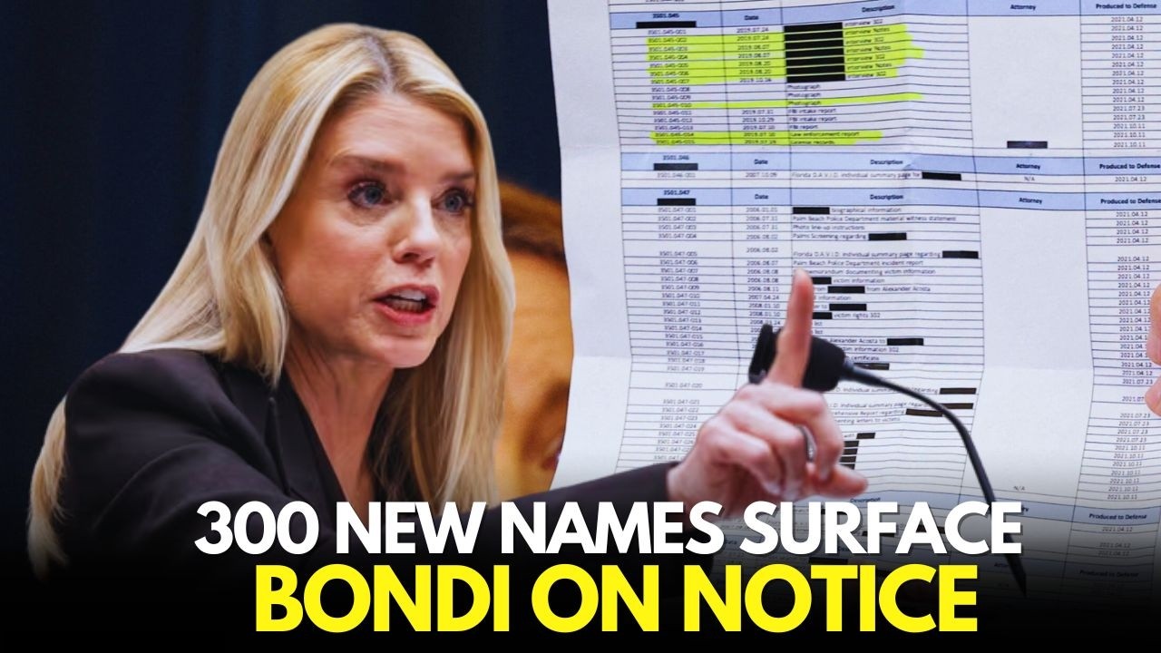 LIVE: Bondi Reveals 300 New Names In Epstein Files | DOJ Names Trump In Key Congressional Hearing