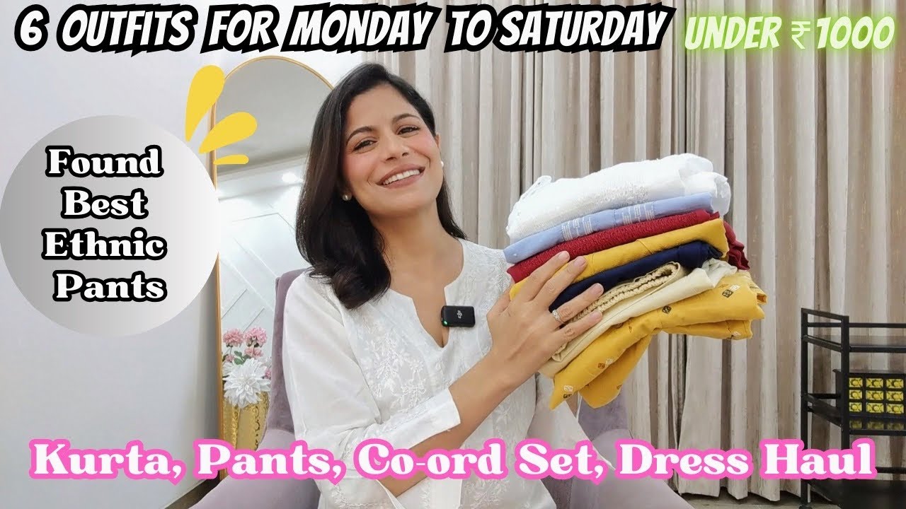 Kurta, Best Ethnic Pants, Co-ord Set, Dress Haul l Outfit From Monday To Saturday l Dream Simple