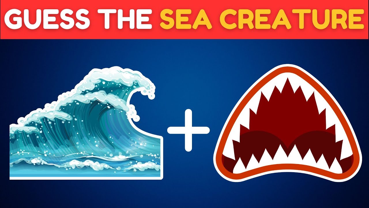 Quiz Time for Smartest Kids   🌊🐙🐬Guess The Sea Creature by Emojis