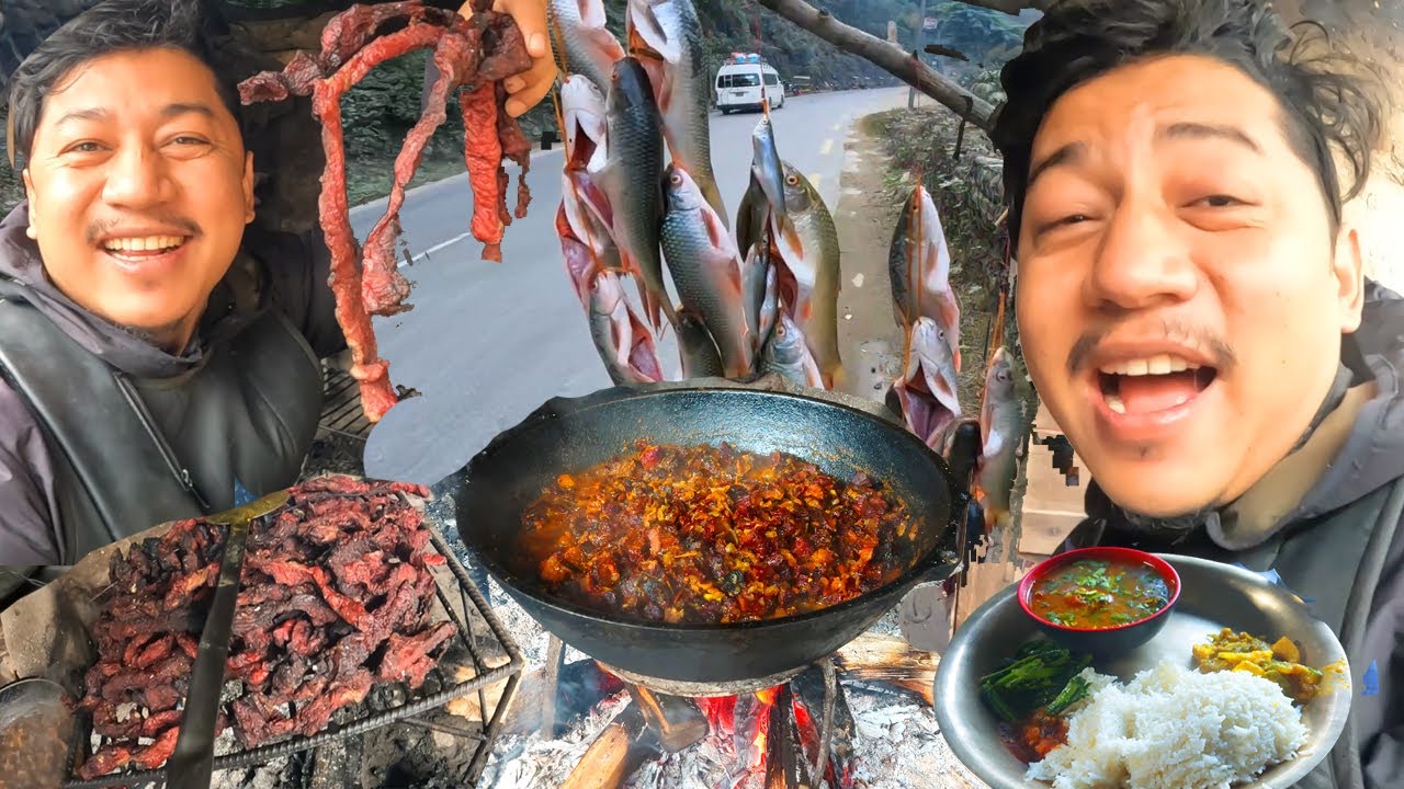 Madi Khola--side ko Sukuti chiura, benighat ko local kukhuro jhol, galcchi ko mitho chia, Ani Rcafe