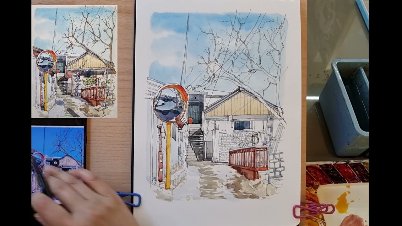 Snow  *사진 woodnwind/설경/눈/watercolor/나봄진채 