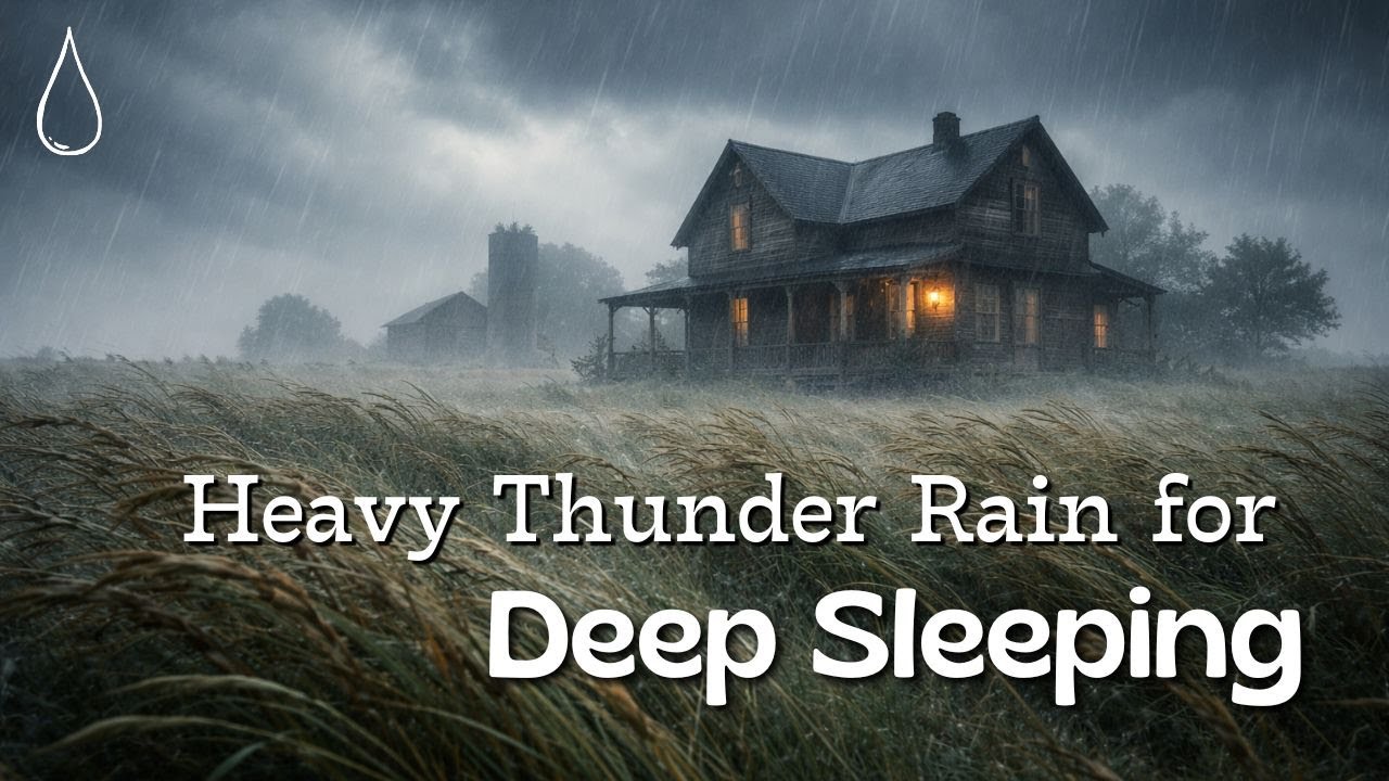 HEAVY THUNDER RAIN Sounds to Sleep Instantly