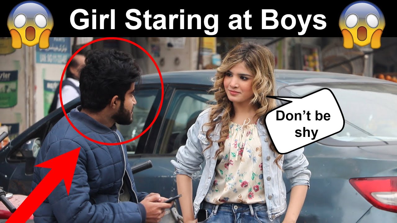 CUTE GIRL STARING AT BOYS in Pakistan Prank