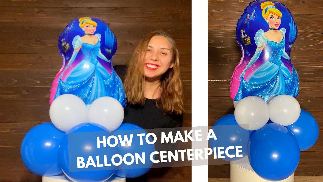 How to Make Balloon Centerpieces For Table Without Helium Tutorial I Easy DIY I Princess Theme