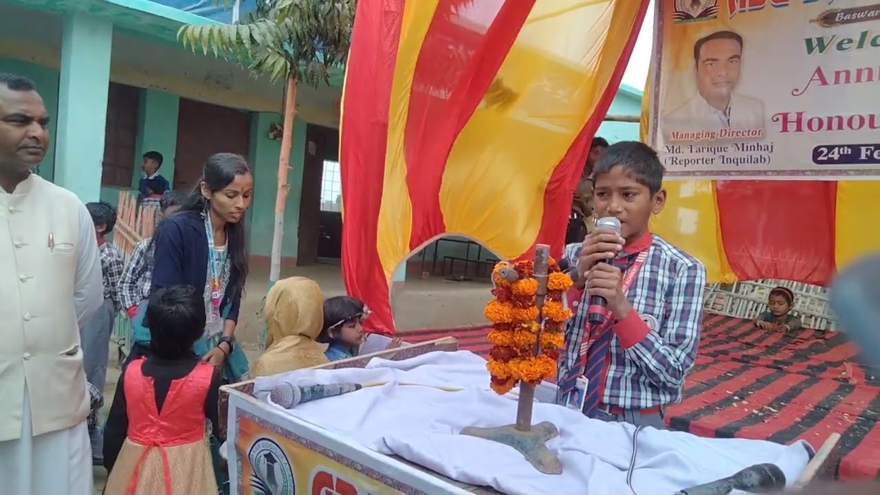 The Earth! Short Hindi Speech! Annual Function 24! ABS Academy Baswariya
