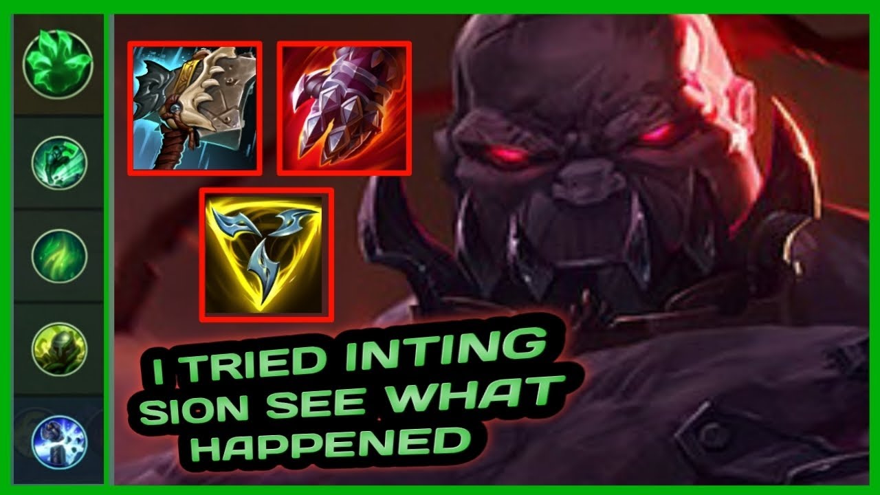 WILD RIFT I TRIED INTING SION SEE WHAT HAPPENED SION GAMEPLAY S11 RANKED SOLO LANE