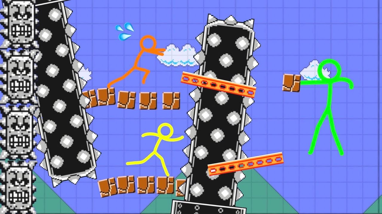 マリオメーカーで遊ぶ棒人間