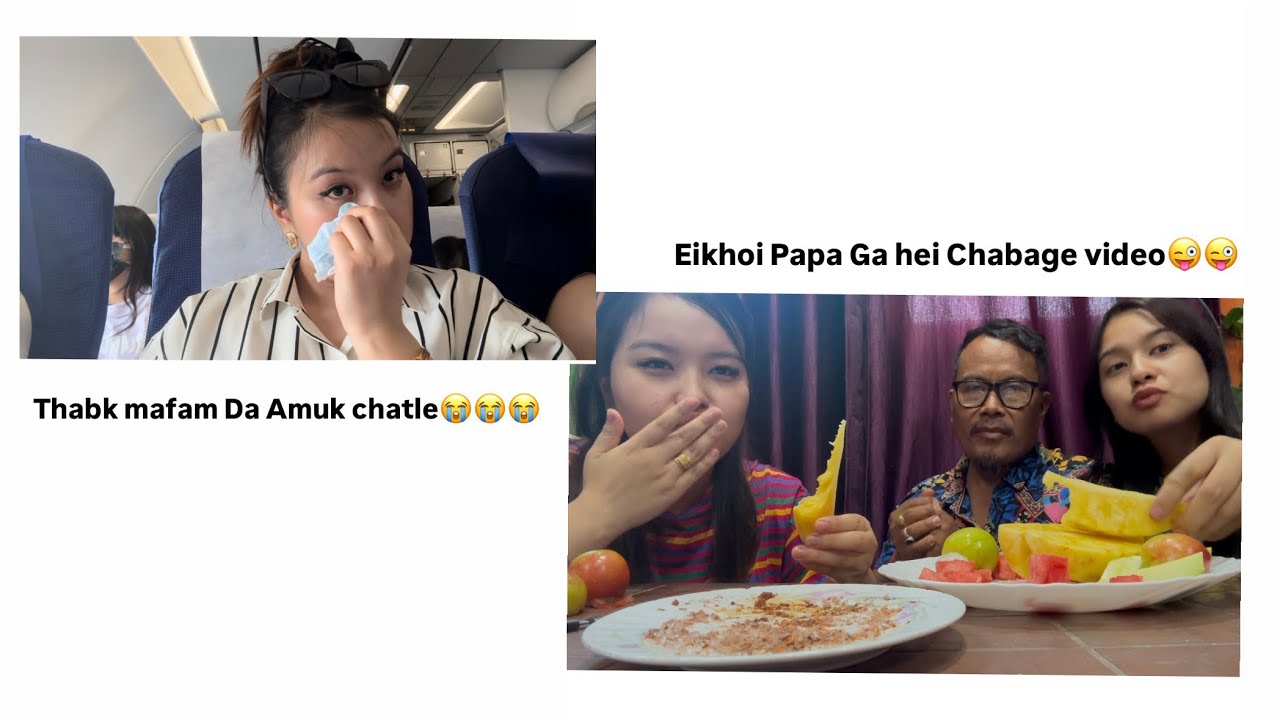 Thabak Mafam da amuk halle😭😭/Papa ga hei chabage Mukbang😜❤️#crewlife #airhostess #mukbang