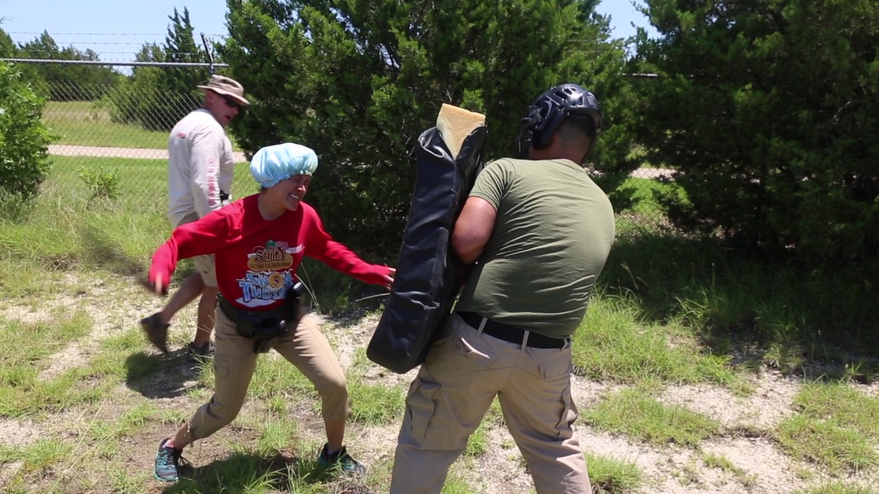 Dallas Police Academy Recruits go through Pepper Spray Training