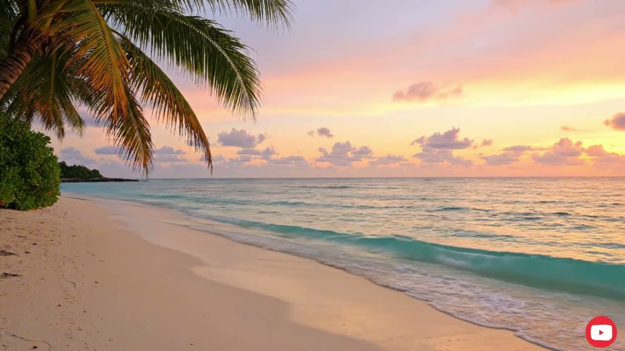 Relaxing Beach Waves & Ocean Breeze Sounds | Sleep, Study, Meditation