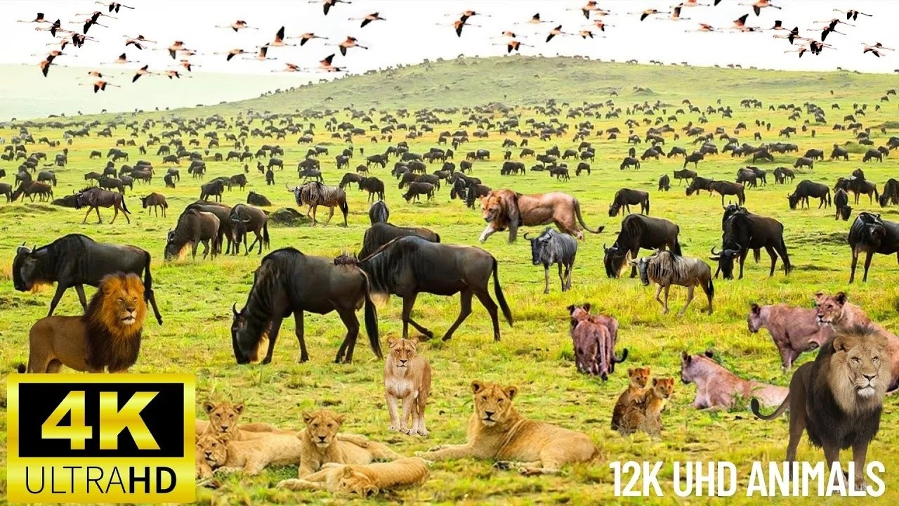 4K African Wildlife： Ruaha National Park - Relaxing Music With Video About African Wildlife