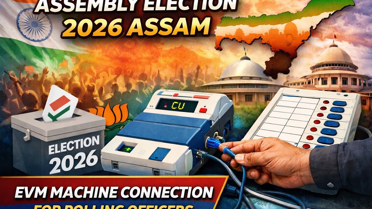 Assembly Election 2026 Assam | EVM Machine Connection for Polling Officers | Complete Guide