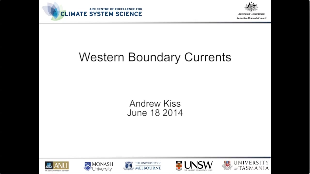 Western Boundary Currents (Andrew Kiss)