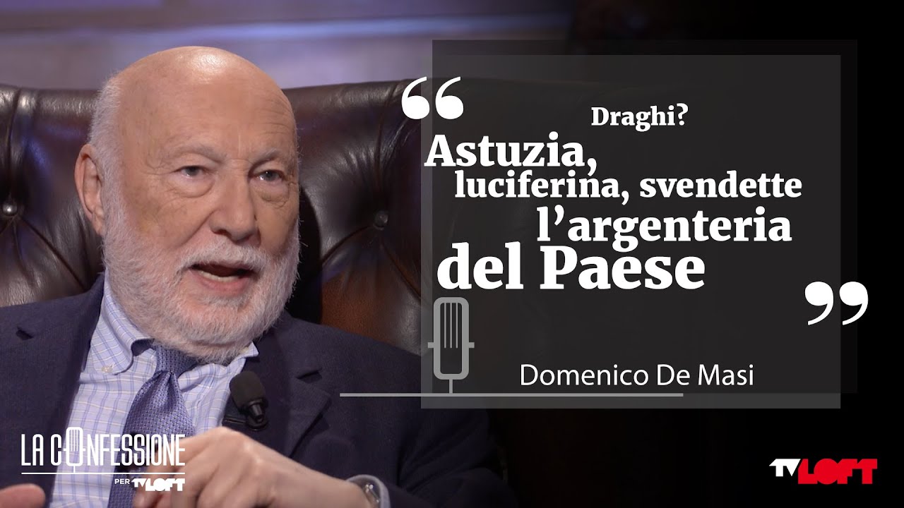 De Masi a La Confessione di Gomez: “Draghi? Astuzia luciferina. Svendette l’argenteria del Paese”