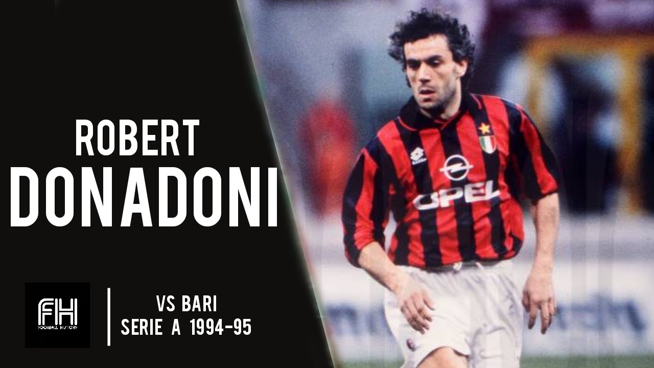 Roberto Donadoni ● Skills ● Bari 3-5 AC Milan ● Serie A 1994-95