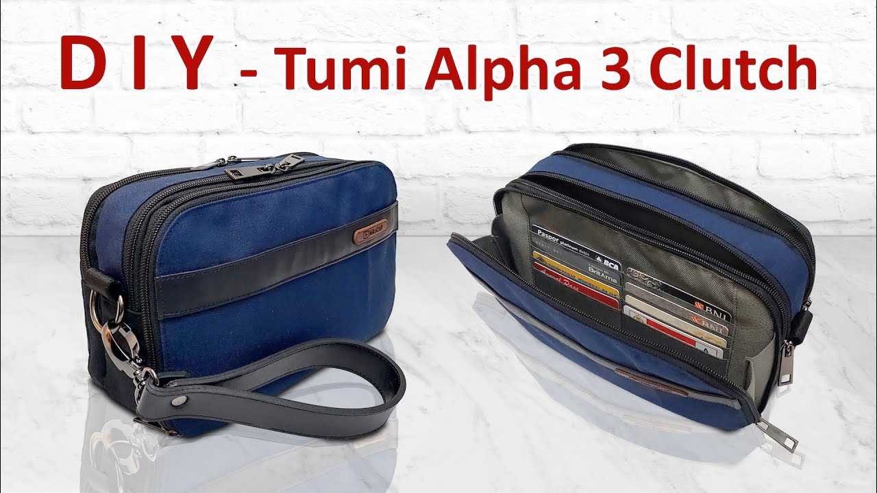 DIY Tumi Alpha 3 Inspired Bag - How to make men's clutch - Tutorial membuat dompet pria handmade