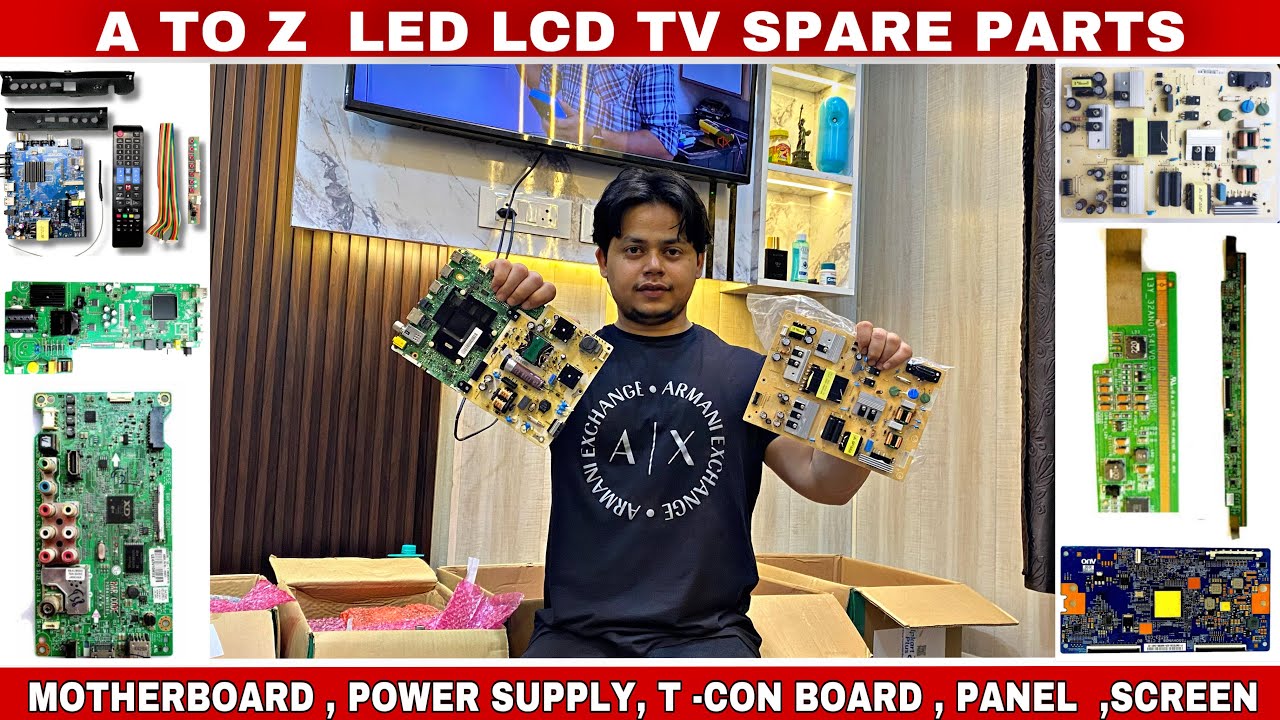 All Types Led | Lcd Tv Spare Parts | T con board | Motherboard | panel board | Screen | scaller 🔥