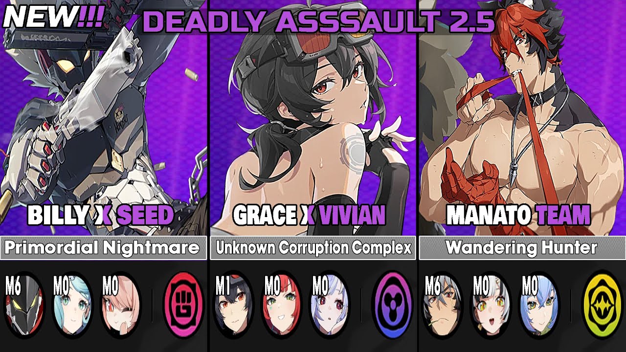 NEW!!! Billy, Grace & Manato Team Deadly Assault 9 Star Clear | Zenless Zone Zero 2.5