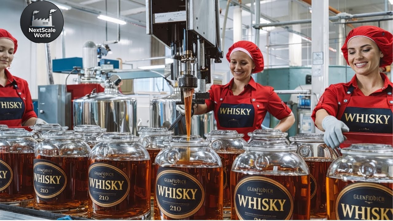 How Whisky is Made in the Mega Factory: Millions of Bottles are Crafted Daily