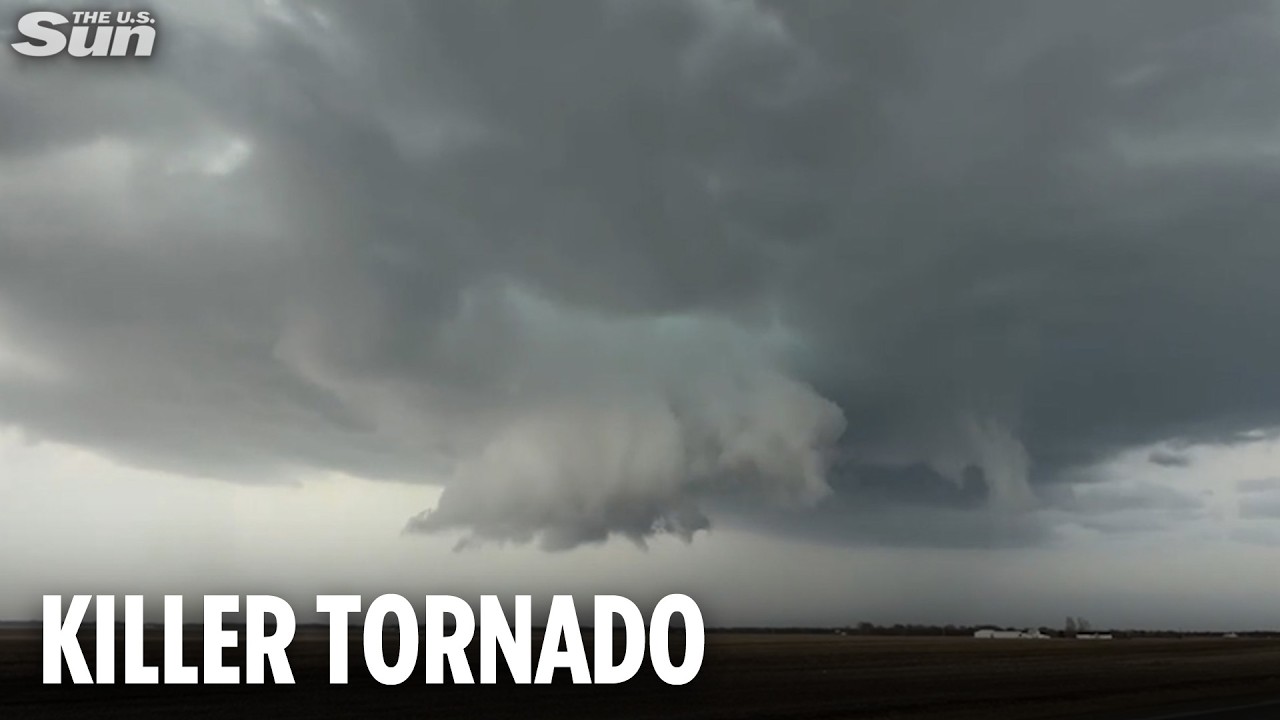 Two killed as terrifying string of tornados descend in 'wall of cloud' over US state