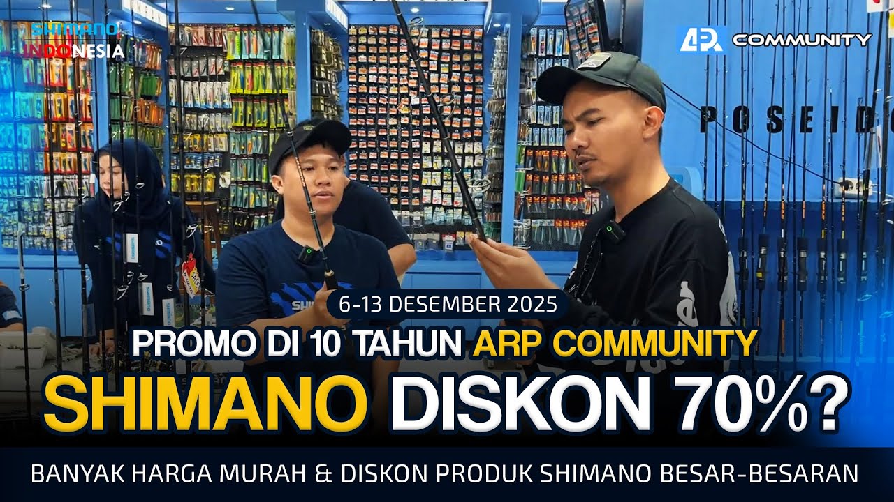 BARU KALI INI! Shimano Diskon 70% Reel & Joran Shimano Dijual MURAH BANGET di Anniversary ARP!