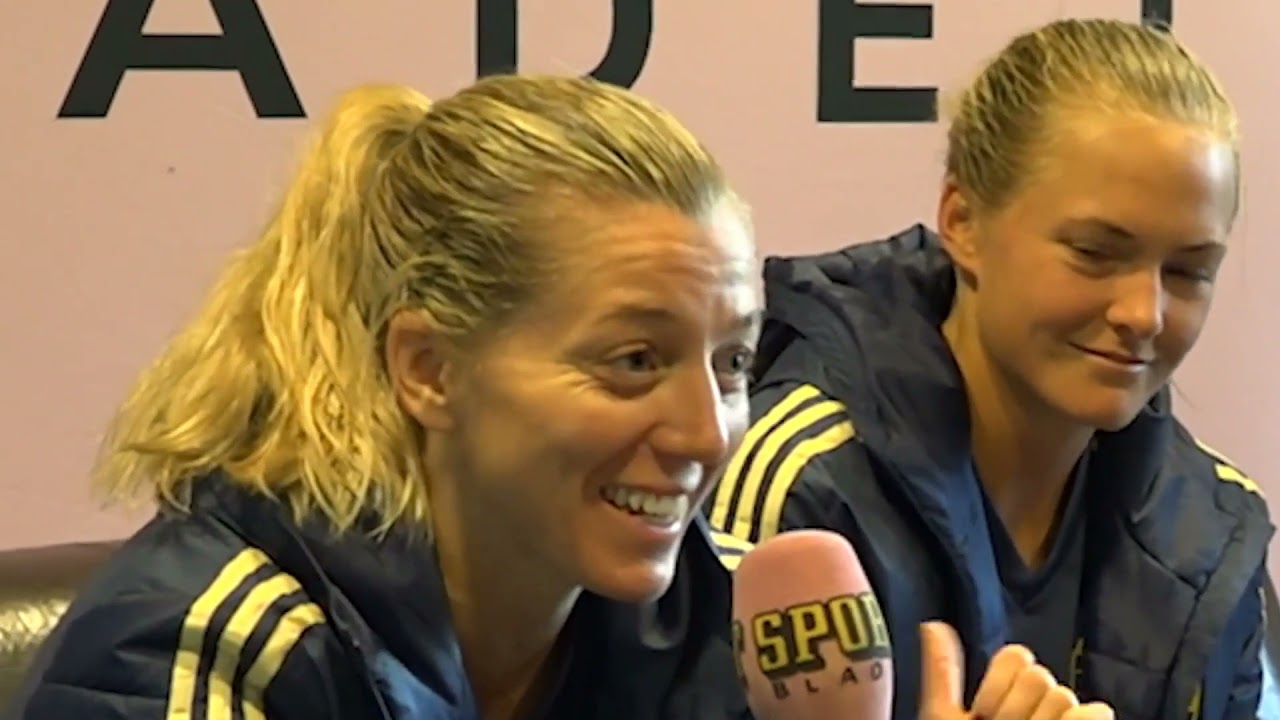 Magdalena Eriksson, Linda Sembrant & Hedvig Lindahl - Children's press conference (June 2019)