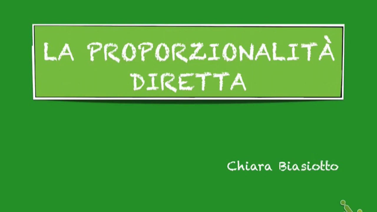 La proporzionalità diretta
