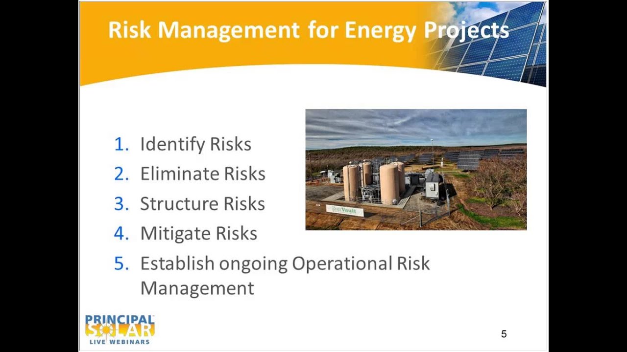 Managing Risks in Large Solar Energy Projects