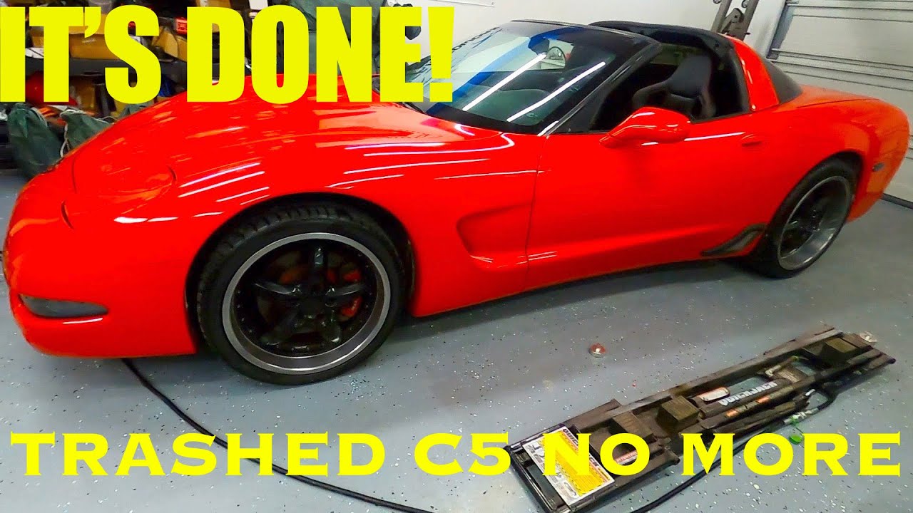 FINAL TRASHED C5, RESTORE CORVETTE TARGA TOP EASY- IT'S DONE!
