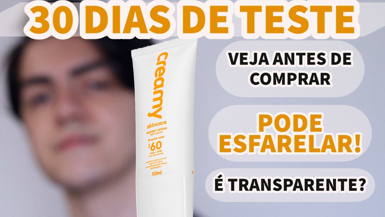 PROTETOR CREAMY 30 DIAS DE TESTE! Protetor solar Creamy FPS 60 Watery Lotion com Hypskin!